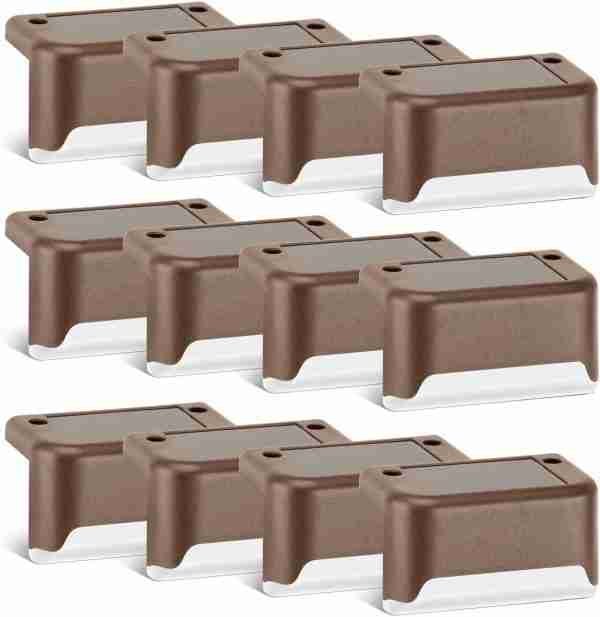 Outdoor Solar-Powered Deck Lights for Fence, Patio, Stairs, and Pathway-Warm White(Pack of 12) - Image 3