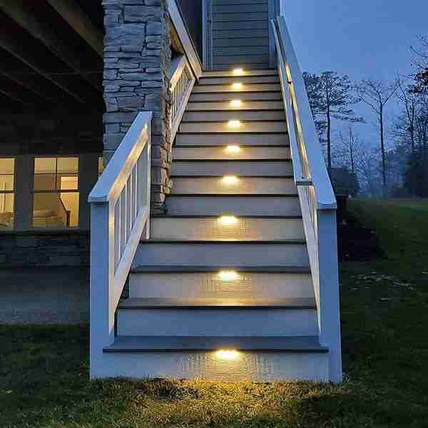 Outdoor Solar-Powered Deck Lights for Fence, Patio, Stairs, and Pathway-Warm White(Pack of 12) - Image 2