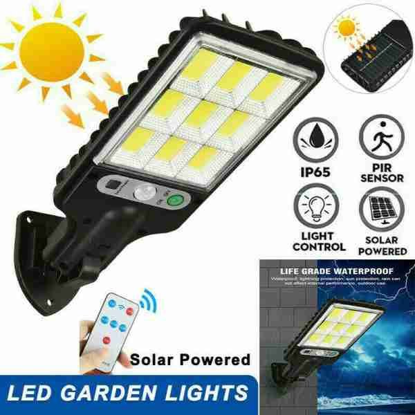 2200W LED Solar Power PIR Motion Sensor Wall Light Outdoor Garden Security Lamp - Image 2