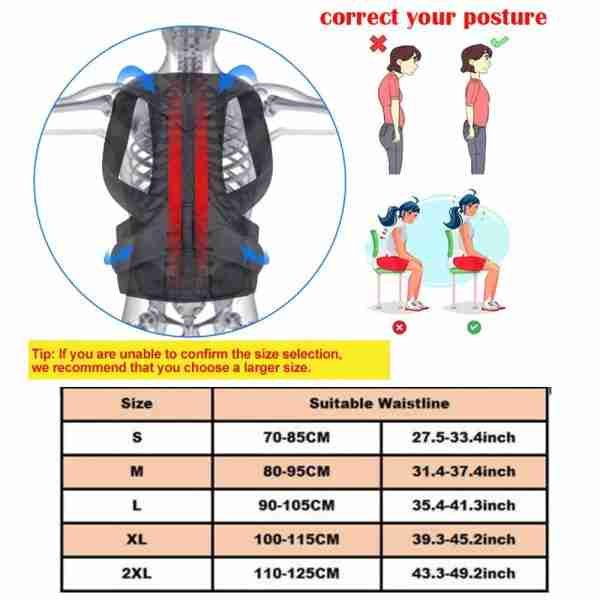 Adjustable Posture Corrector Corset Brace Back Support Shoulder Straightener - Image 2