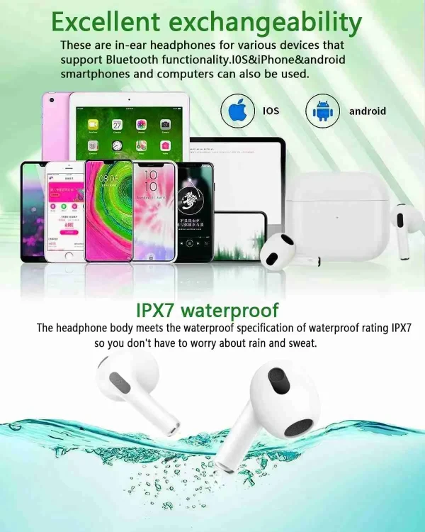 Wireless Earbuds 3rd Generation For iOS & Android - Bluetooth Earphones With ENC Noise Cancelling Mic - Image 6